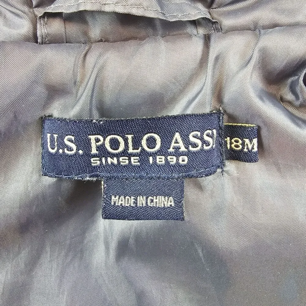 U.S. Polo Assn. Jacket Boys 18 Month Dark Gray Hooded‎ Long Sleeve Wool